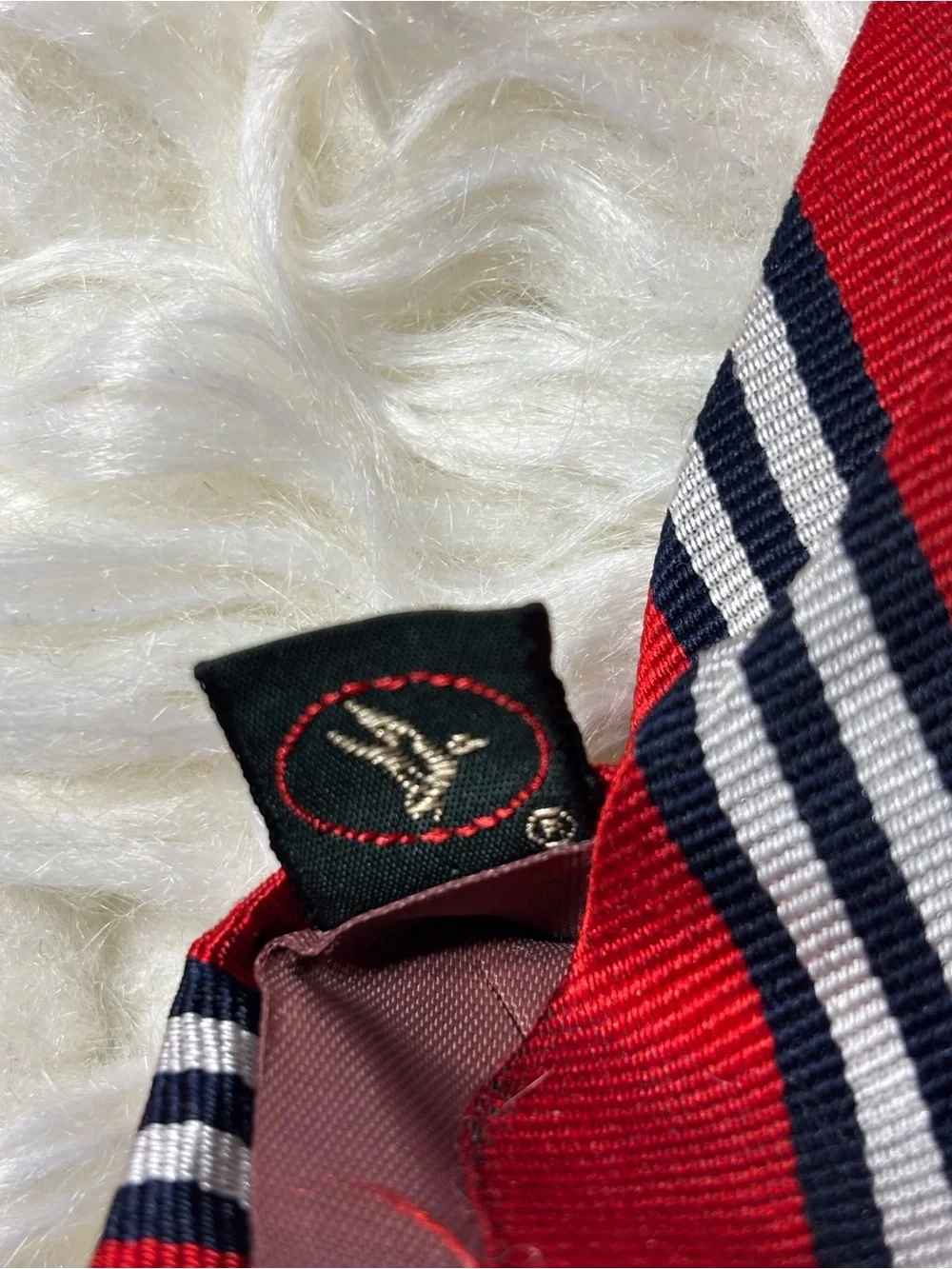 VTG Bert Pulitzer Repp Silk Striped Gray/Navy/Red Men’s Tie Preppy Ivy USA Made